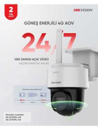 HIKVISION DS-2CFSP4/4G 4MP 4MM 30MT 4G LTE / İKİ YÖNLÜ SES IP66 IP SOLAR PANEL KAMERA PANEL - 5